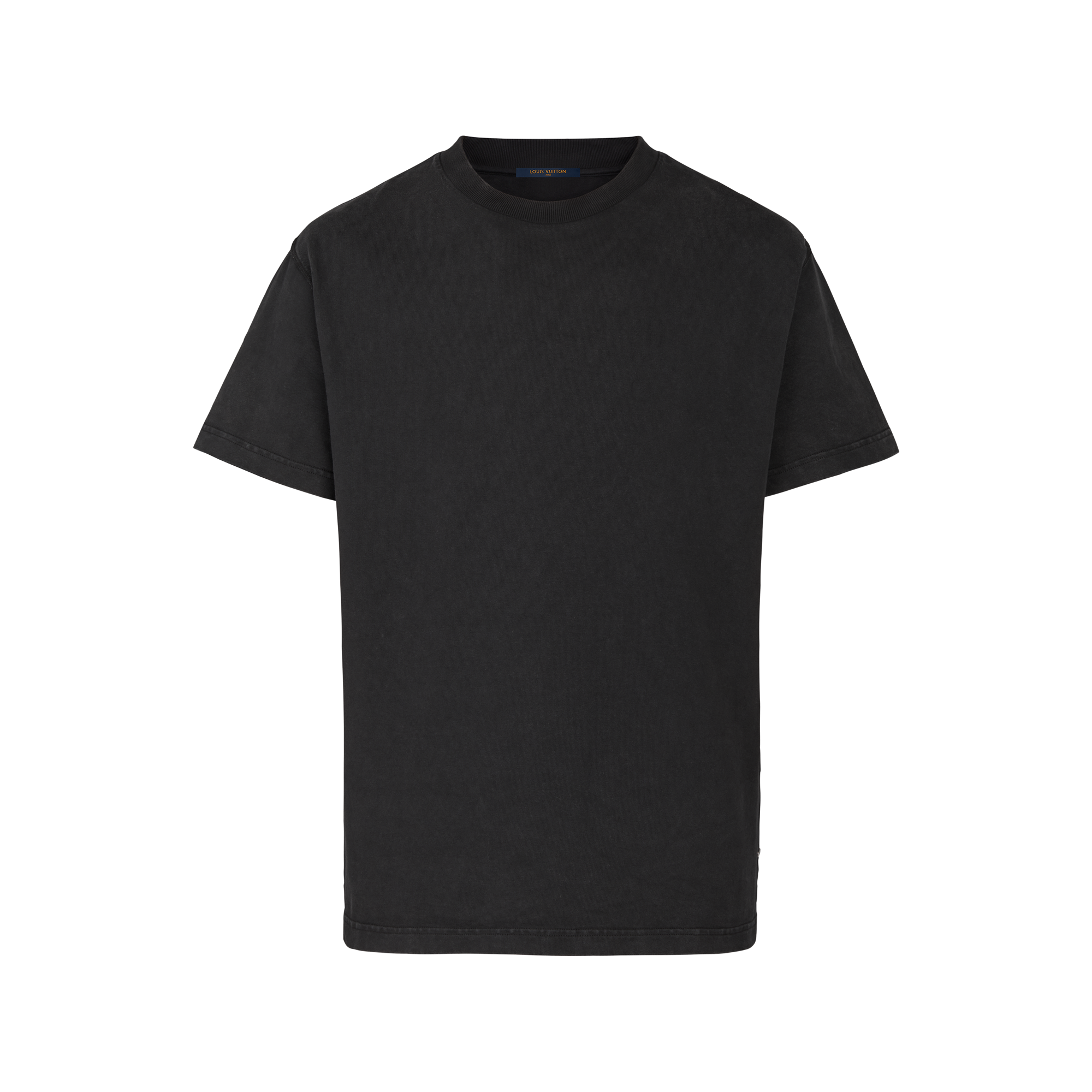 Louis Vuitton Tシャツ ホワイト/ブラック Louis Vuitton LV T-Shirt mit gespreizter Stickerei Schwarz Herren